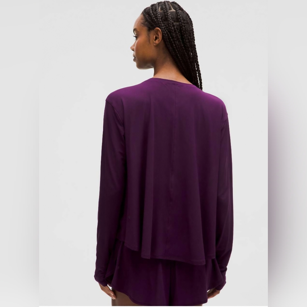 Lululemon Athletica Modal Relaxed Fit  Long-Sleeve Top- Flowy!! - Picture 3 of 10
